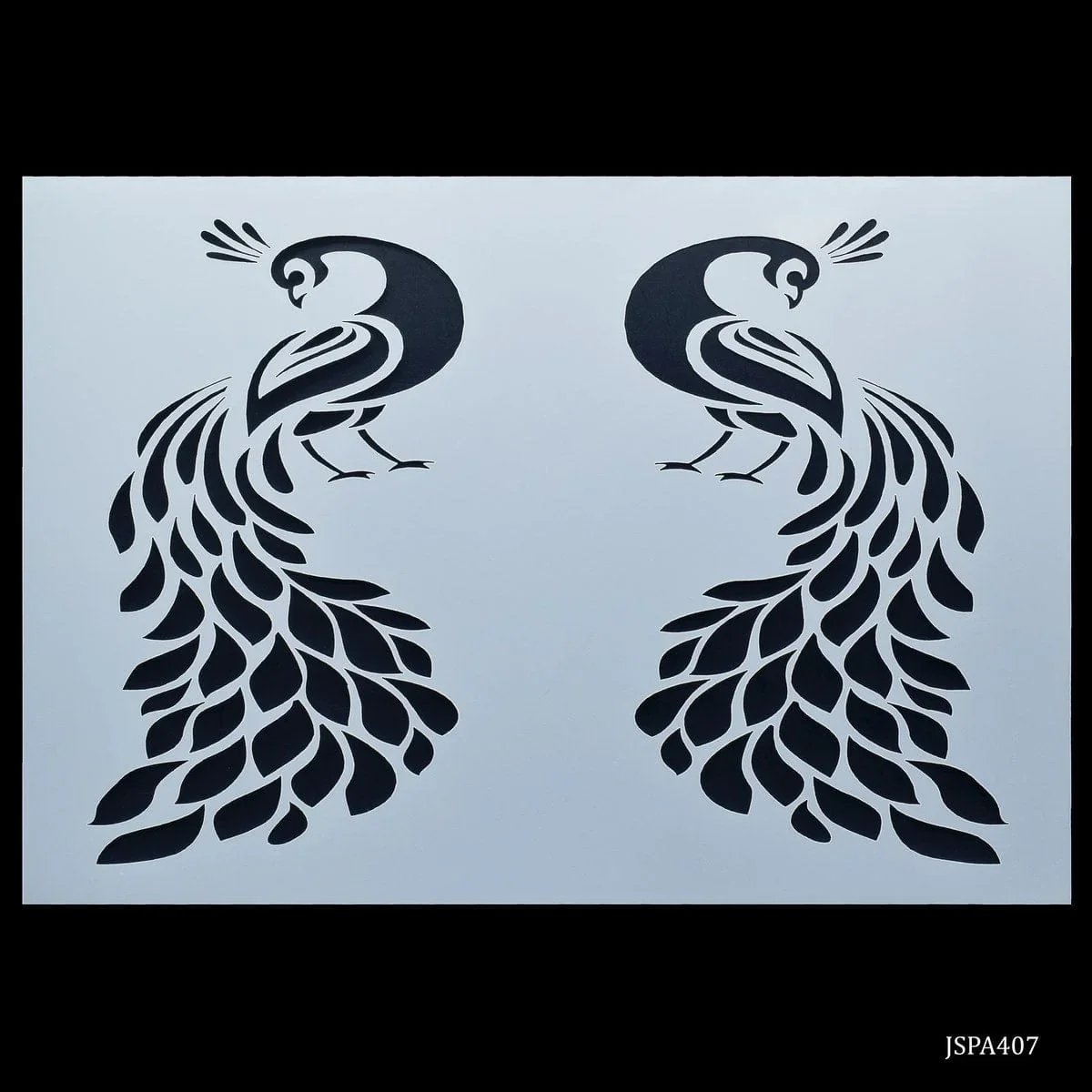 Drawing Stencil Plastic A4 Peacock Horizontal
