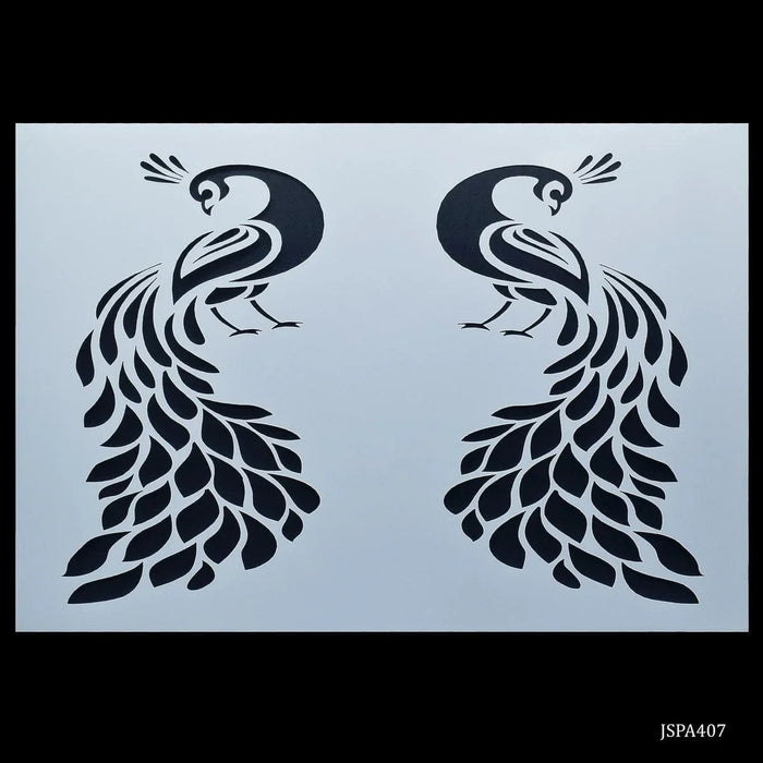 Drawing Stencil Plastic A4 Peacock Horizontal