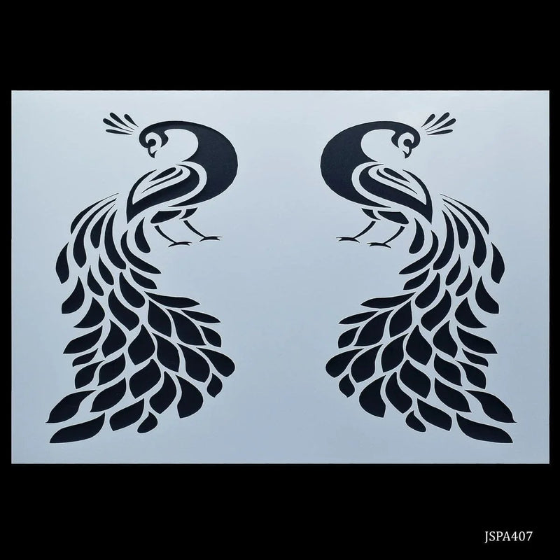 jags-mumbai Toys & Kits Stencil Plastic A4 Peacock Horizontal