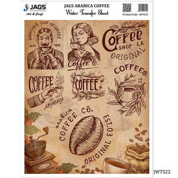 Jags Water Transfer Sheet Arabica Coffee
