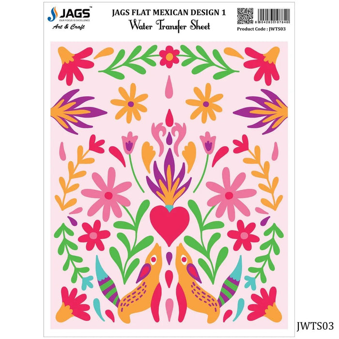 Jags water transfer sheet flat Mexican