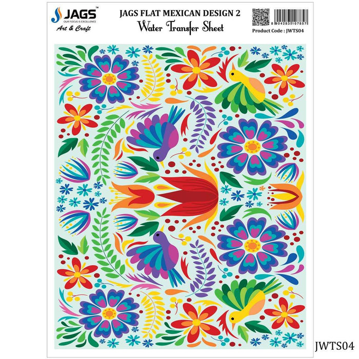Jags Water Transfer Sheet Flat Mexican D 2