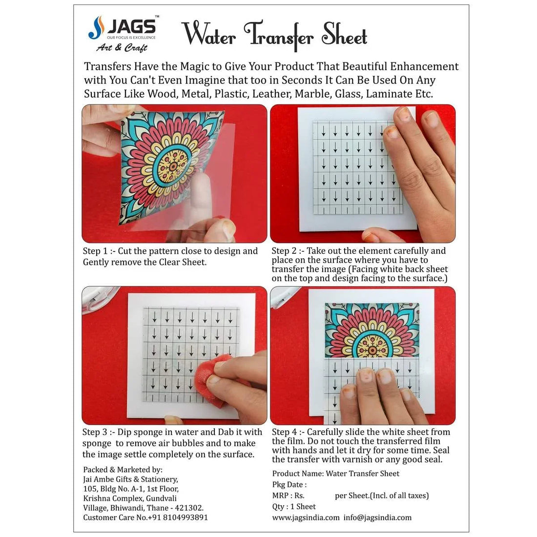 jags-mumbai Transfer Sheets Jags Water Transfer Sheet Flat Mexican D 2