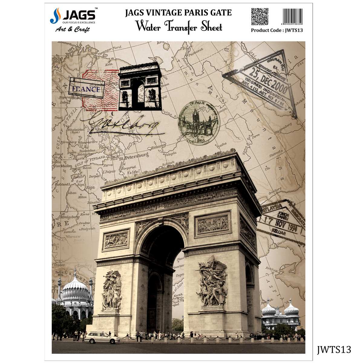 jags-mumbai Transfer Sheets Water Transfer Sheet Vintage Paris