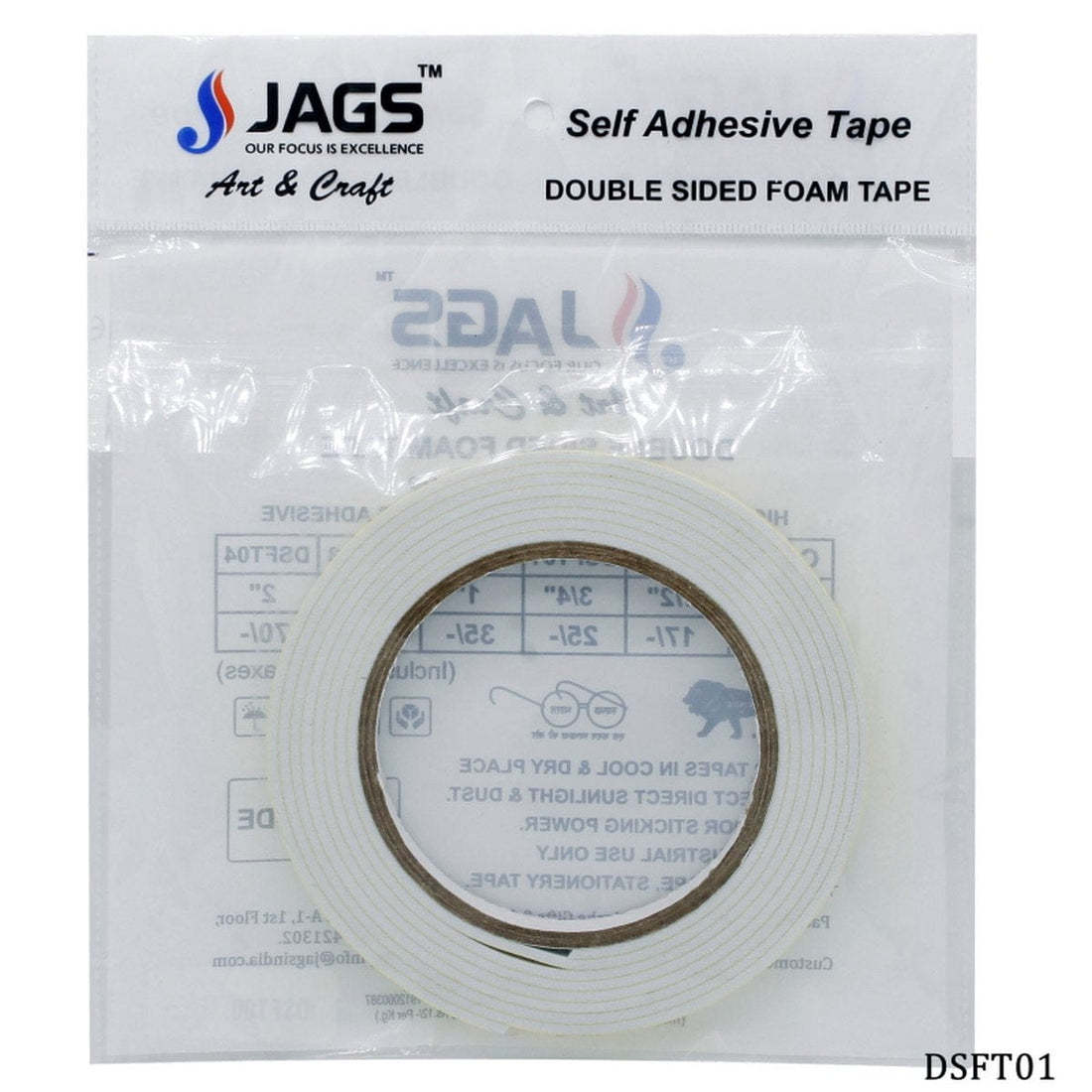 jags-mumbai Two way tape Double Sided Foam Tape 2.5 Mtr