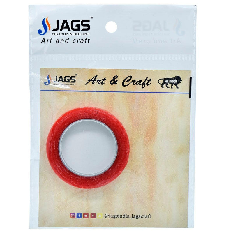 jags-mumbai Two way tape Tape Double Sided Red 5Mtr 6mm