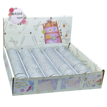jags-mumbai Washi Tape (Pack of 60 tapes) Craft Tape Washi 1pcs Glitter Silver Color