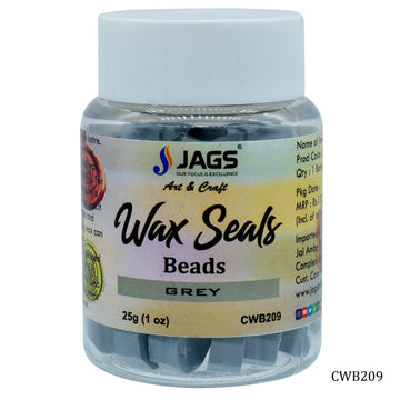 jags-mumbai Wax Stamp & Sealing Craft Wax Seals Beads | 25Gsm | Grey