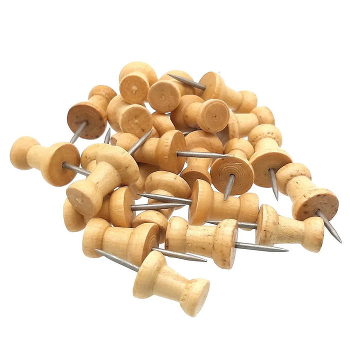 Natural Wooden Push Pins for Bulletin, Cork & Vision Boards