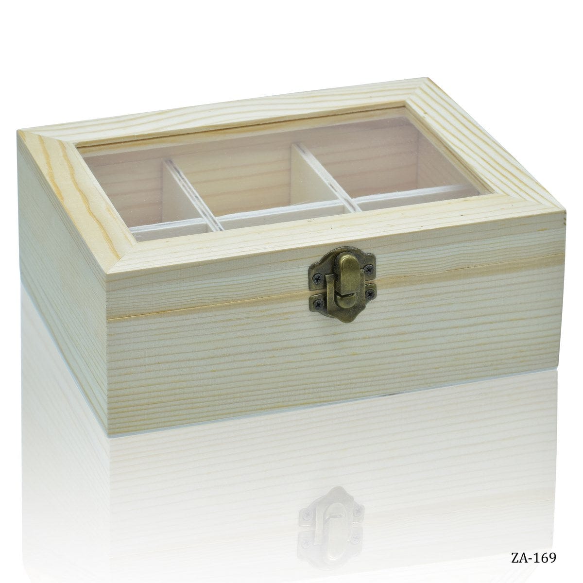 jags-mumbai Wooden box Small Empty Wooden Box With Window Rectangle