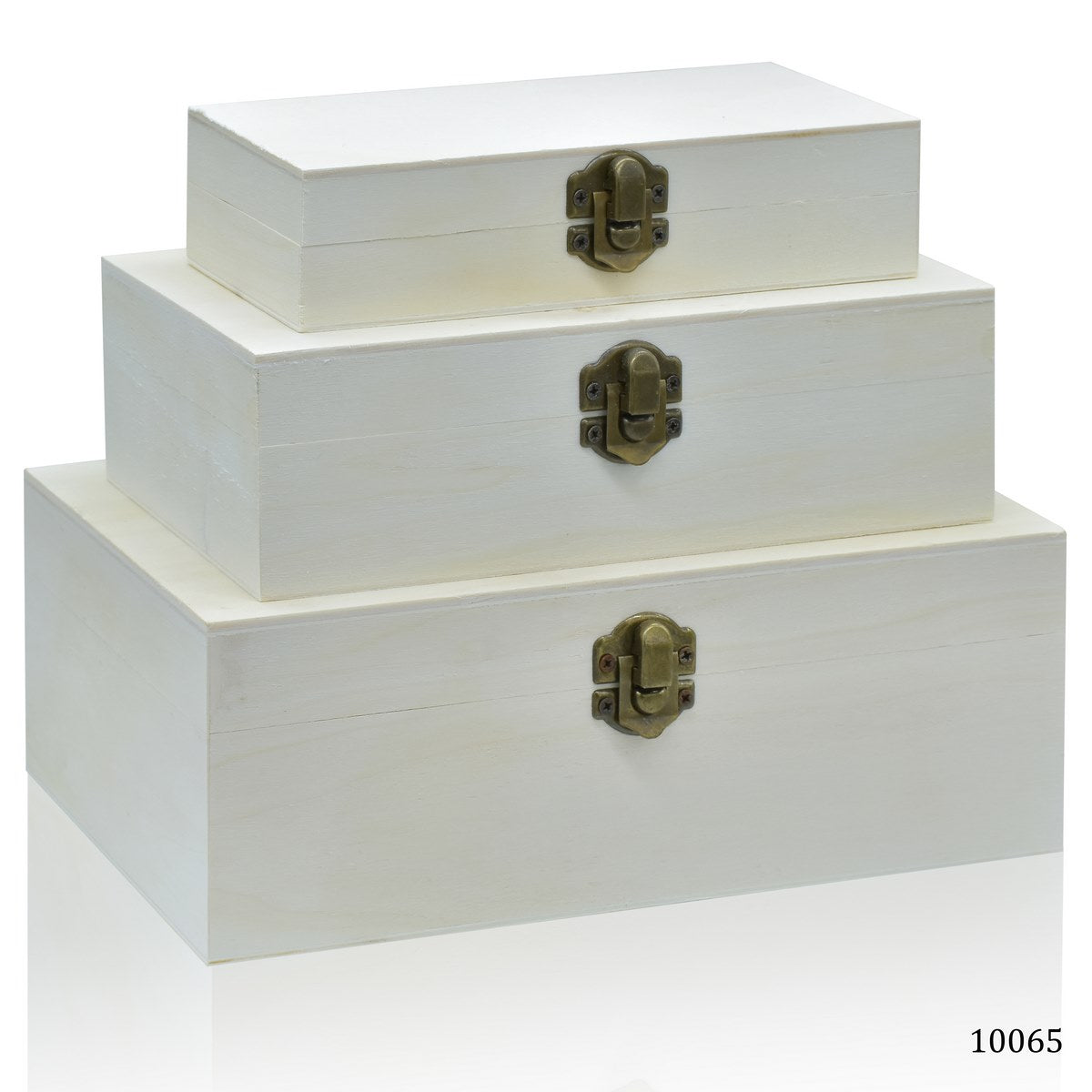 jags-mumbai Wooden Box Wooden Empty Box Set Of 3 Pcs Rectangle Shape