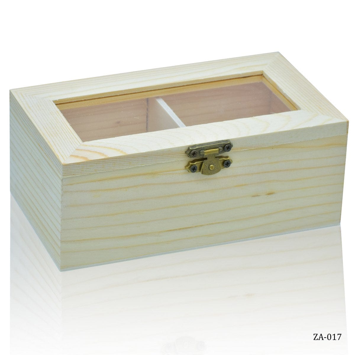 jags-mumbai Wooden box Wooden Empty Box Small Top Window Rectangle 6X30X2 ZA-017