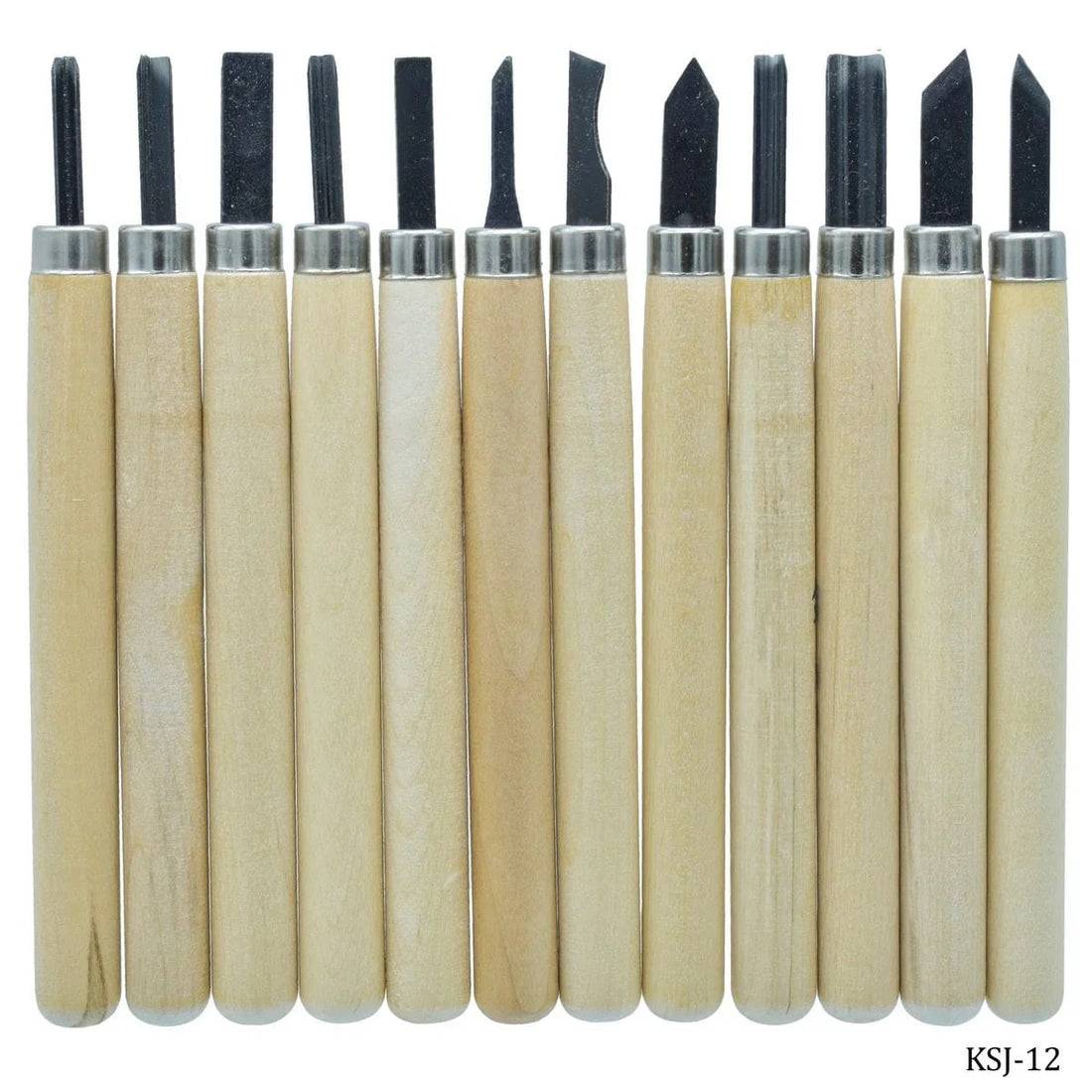 jags-mumbai Wooden & Plastic Box The Ultimate Knife Carving Set Wooden 12pcs Box Set for All Your Carving Needs - KSJ-12