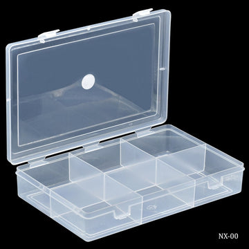 jags-mumbai Wooden & Plastic Box Transparent Plain Lockable Plastic Small Box organiser 19 x 12 cm