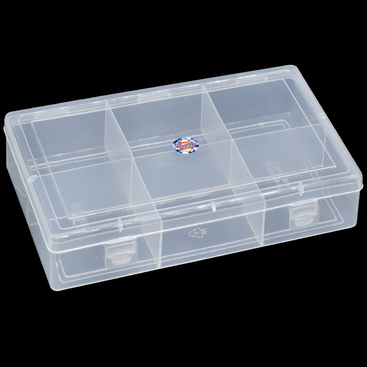 jags-mumbai Wooden & Plastic Box Transparent Plain Lockable Plastic Small Box organiser 19 x 12 cm