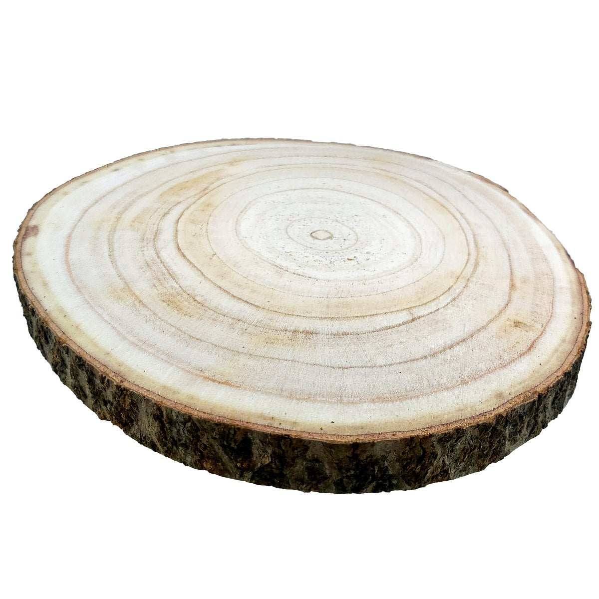 jags-mumbai Wooden Slice and Cut Out Round Wood Plate Light Weight 24CM TO 27CM 2.5CM RWPLW27CM