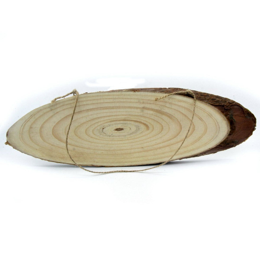 jags-mumbai Wooden Slice Oval Wood Plate 10X25 CM