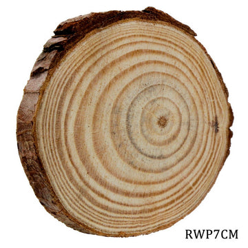 jags-mumbai Wooden Slice Round Wood Plate (7cm )