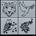 jags-mumbai Wooden Stick Jags Stencil Plastic 6x6 4Pcs Set - Create Stunning Designs with Ease!