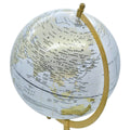 jags-mumbai World Globe World Globe Decosative White Matel Base 8 Inch