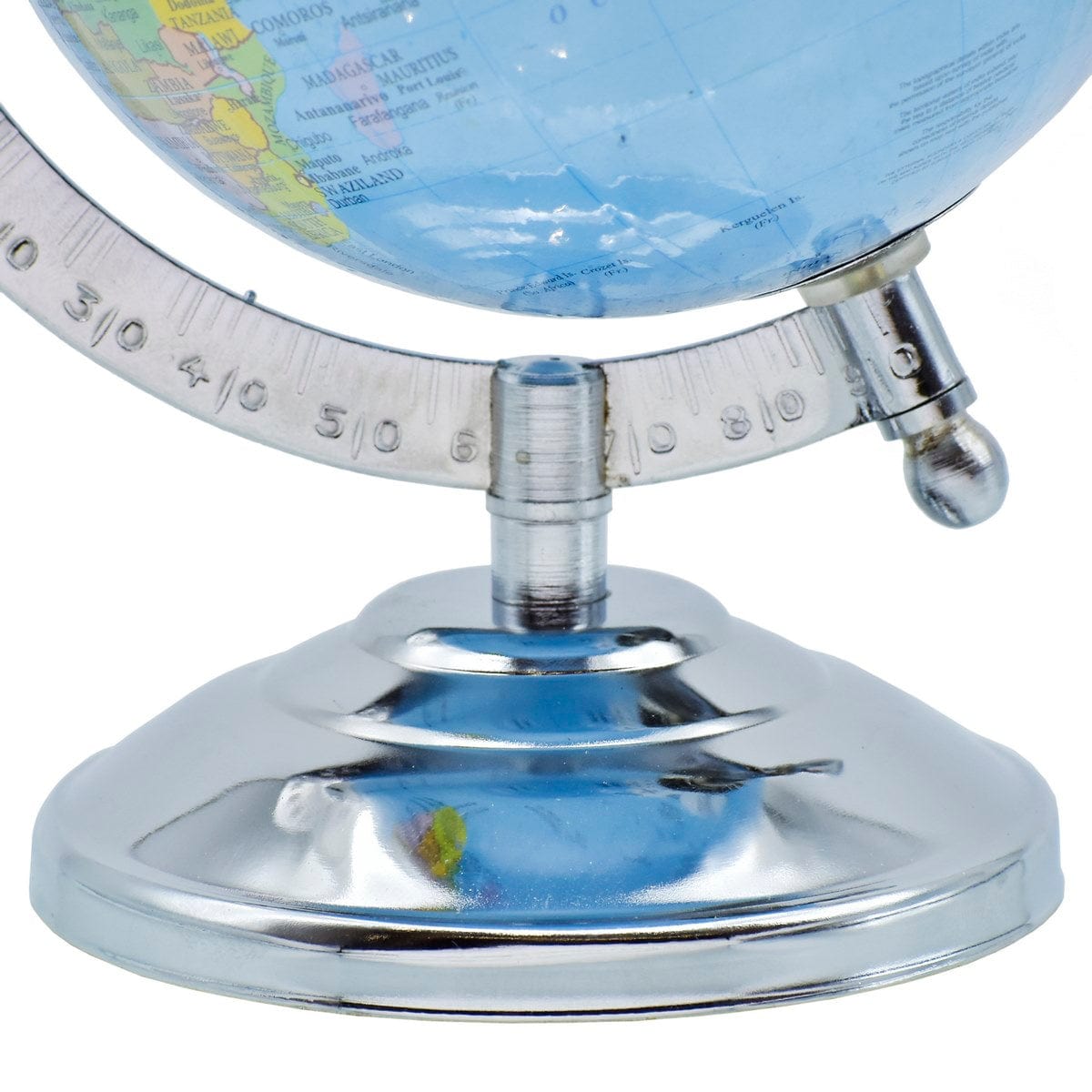 jags-mumbai World Globe World Globe Educational Blue Silver Base 5 Inch