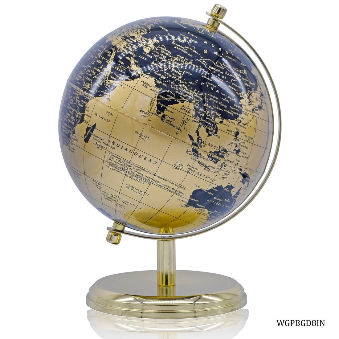 jags-mumbai World Globe World Globe Prime 8 Inch Black Gold WGPBGD8IN