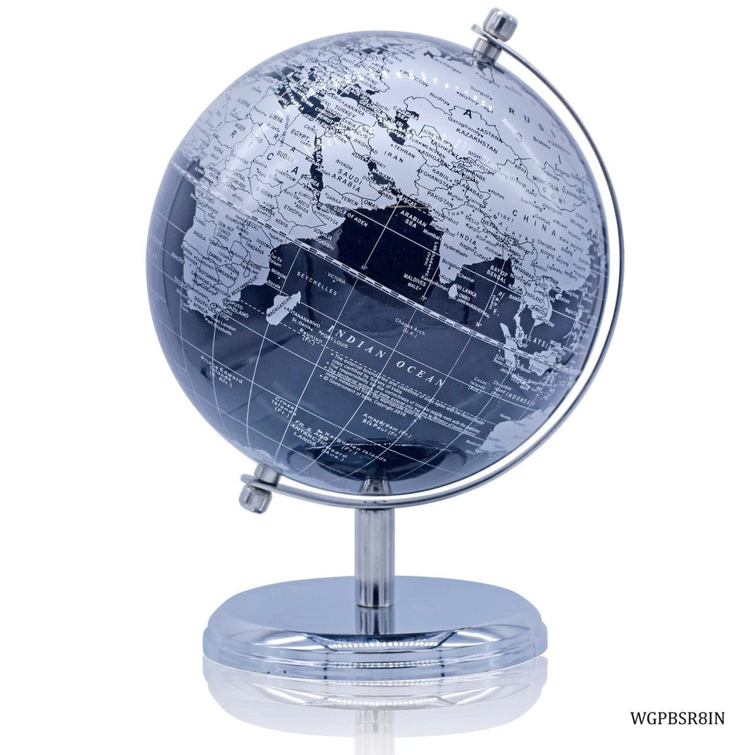 jags-mumbai World Globe World Globe Prime 8 Inch Black Silver WGPBSR8IN