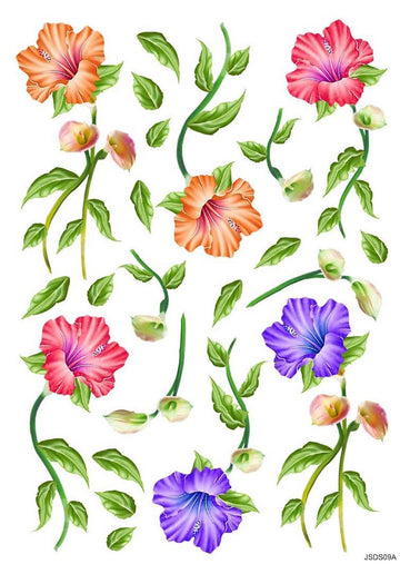 Botanic Blooms: Resin Flower Printed Sheet A4