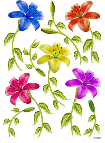 Botanical Blossoms: Resin Flower Printed Sheet A4