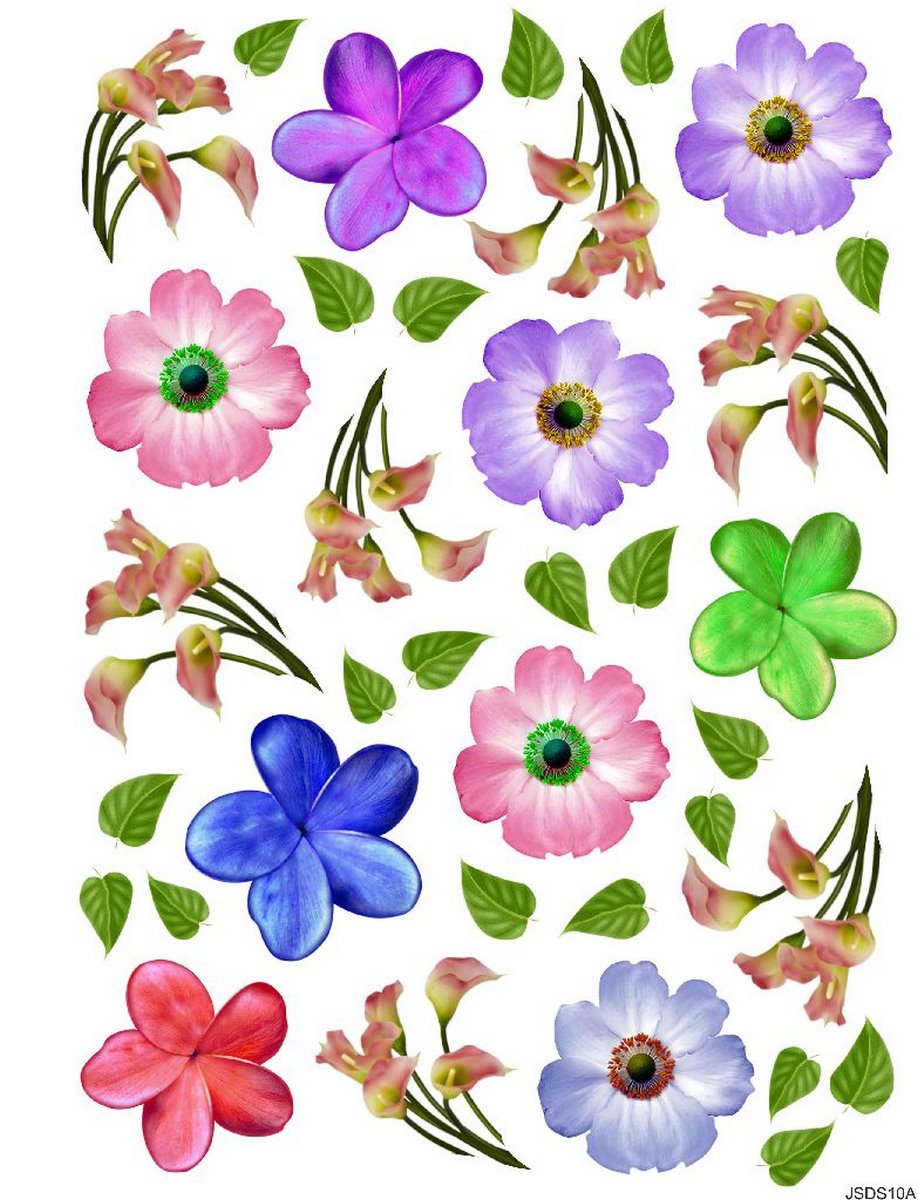 jags-mumbai Wrapping Paper& Material Floral Delights: Resin Flower Printed Sheet A4