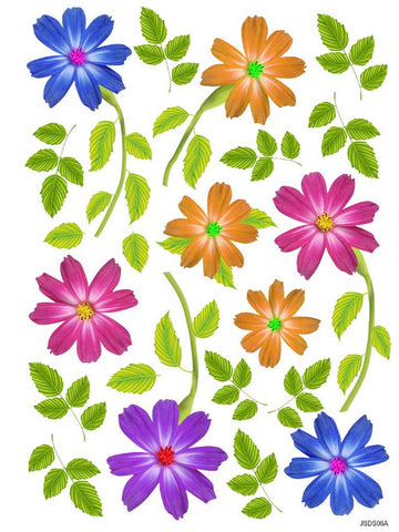 Floral Essence: Resin Flower Printed Sheet A4