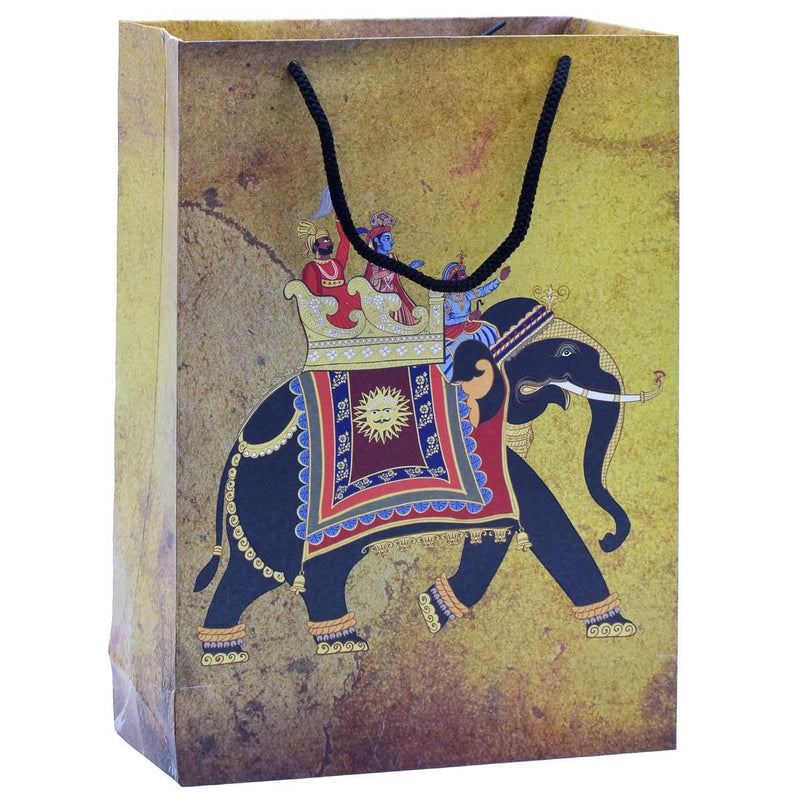 jags-mumbai Bag Jags Paper Bag Medium Decorated Elephant A4 JPBM00 (Contain 1 Unit2)