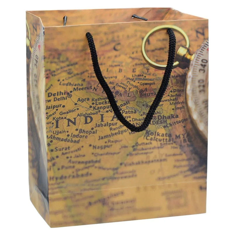 jags-mumbai Bag Jags Paper Bag Small (A5) Vintage Map India A5 JPBS00 (Contain 1 Unit2)