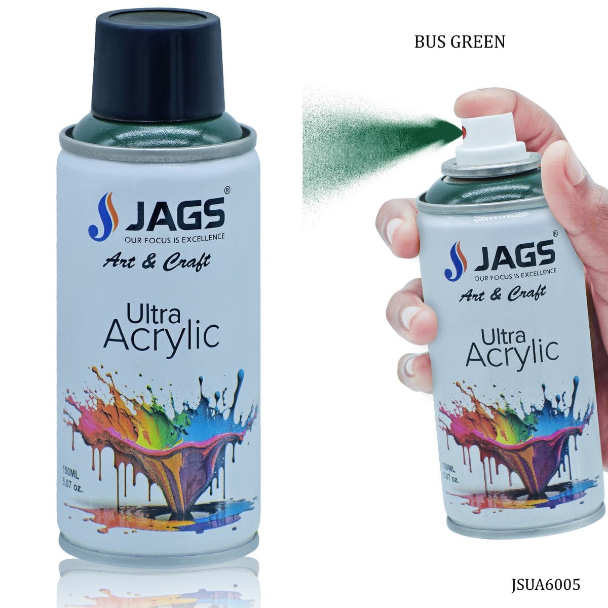 jags-mumbai Paint & Colours Jags Spray Ultra Green Acrylic 150ml  (JSUA6005)