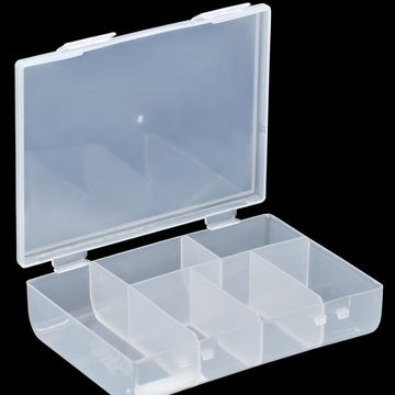 Jags Transparent Plain Lockable Plastic Small Box organiser 14x10cm