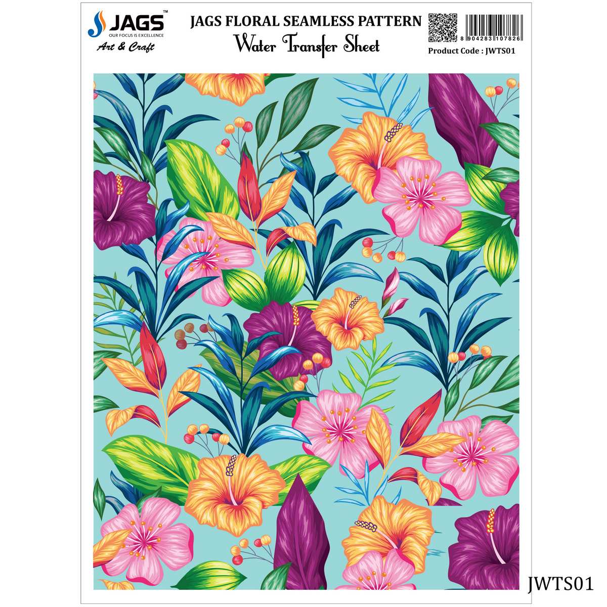 jags-mumbai Transfer Sheets Jags Water Transfer Floral Sheet