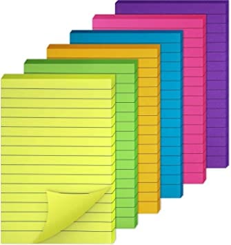 jai ambe novelties Arts & Entertainment Sticky notes ruled for notes and journalling -4X6 IN - 101mmx152mm