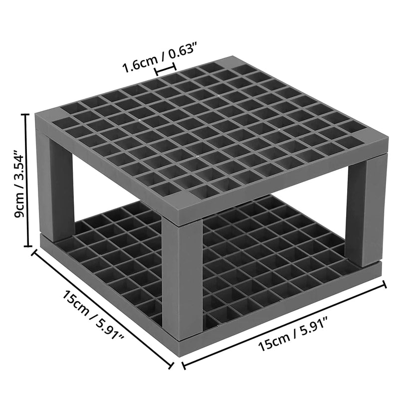 jai ambe novelties brush holder 96 Holes Pencil & Brush Holder - Tabletop Plastic Study Desk Organizer Stand for Pens, Paint Brushes, Modeling Tools, Office & Art Supplies - Mesh Pen Holder - Stationery Organiser (Grey)