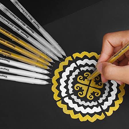 jai ambe novelties Mandala & Art Pens Golden Rolly Gel Pens For Doodle, Mandala, Sketching 1 unit