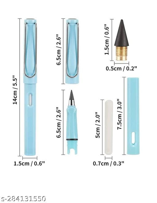 jai ambe novelties Pencil Never-Ending Pencil - Dual Tone Pastel Zero Dust Pencil (Contain 1 Unit) - Perfect Return Gift Stationery I Assorted Color