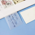 Transparent sticky notes, clear and see-through