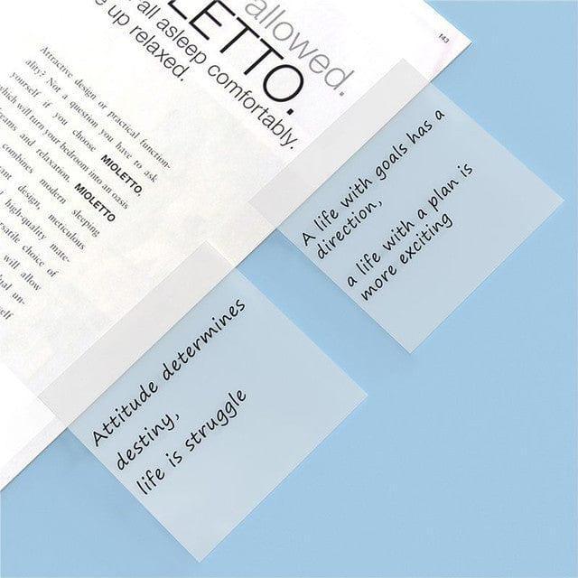 (Buy 1 Get 1 Free) Transparent sticky notes 3X3 inches (Pack of 50-80 sheets)