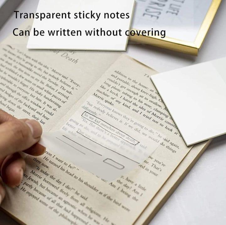 (Buy 1 Get 1 Free) Transparent sticky notes 3X3 inches (Pack of 50-80 ...