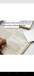 Transparent sticky notes, clear and see-through