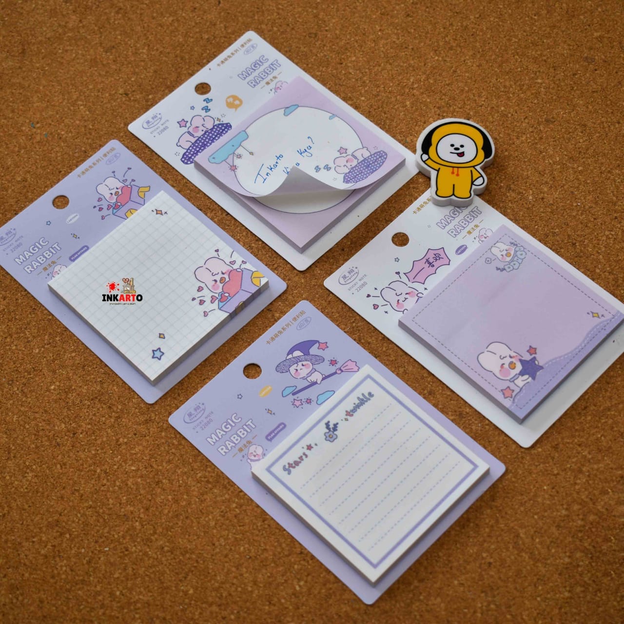 jai ambe novelties Sticky Notes Korean Adorable Kawaii Sticky Notes for Planning & Examination | 50-80 Sheets | India NO.22080