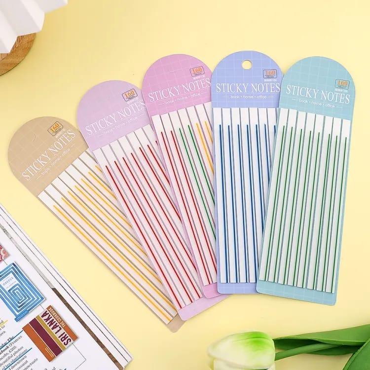 Pastel Long underline Sticky Notes with Lining - 160 Sheets for Organized Note-Taking- (Premium Edition)