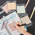 Transparent sticky notes, clear and see-through