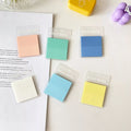 Transparent sticky notes, clear and see-through