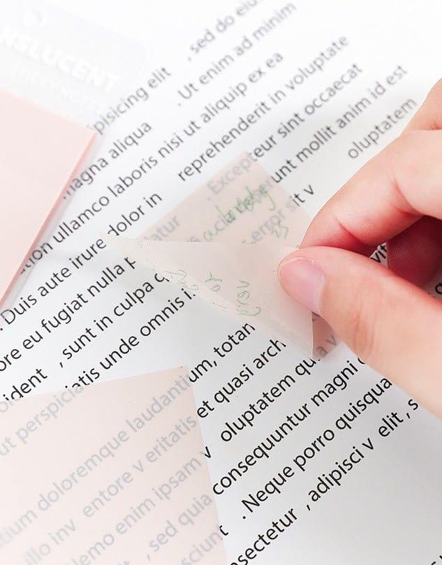 Pastel Transparent Sticky Notes - 50 sheets- 3inch x3inch – Inkarto