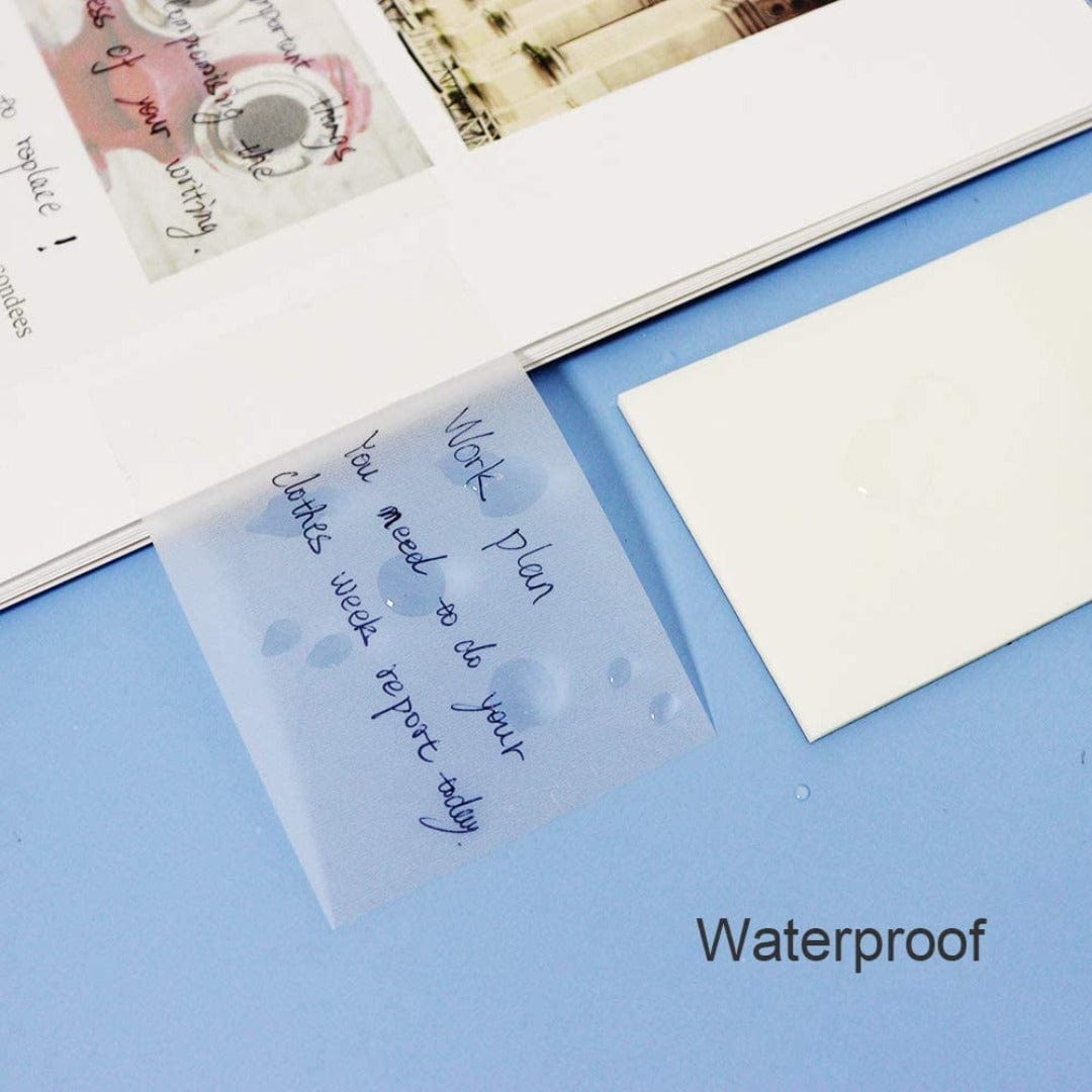 Transparent sticky notes, clear and see-through